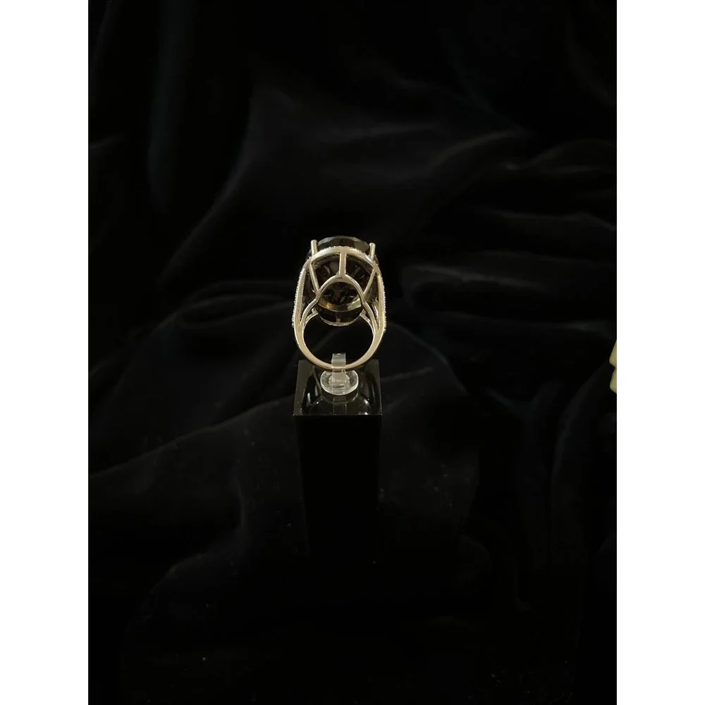 JTV 9.25 Sterling Silver Smokey Topaz‎ Ring 5